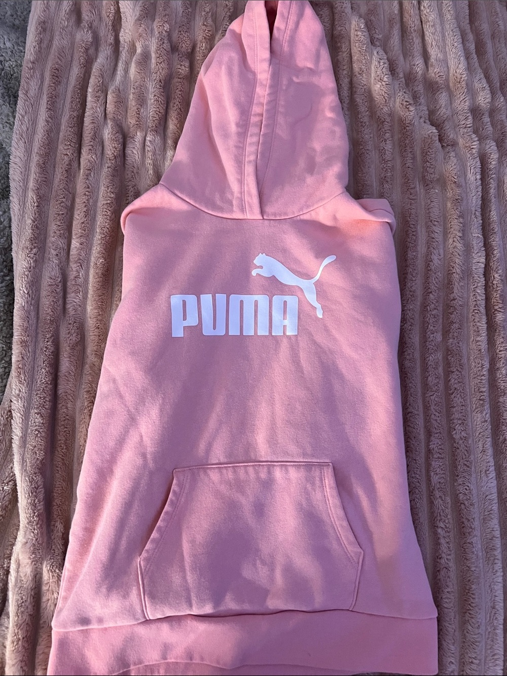 Kids Pink Puma Hoodie